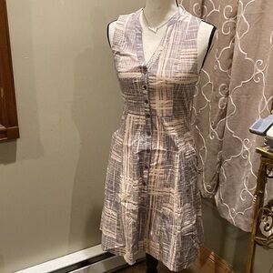 Anthropologie sleevless flare dress